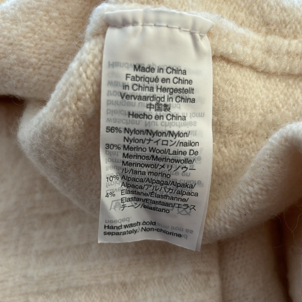 J. Crew Crewneck Sweater Sz S Super Soft Oversized Pullover Wool Alpaca Cream - Picture 6 of 7